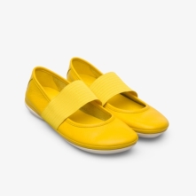 Camper Right Ballerinas Yellow - Womens Singapore JKFWEC-215